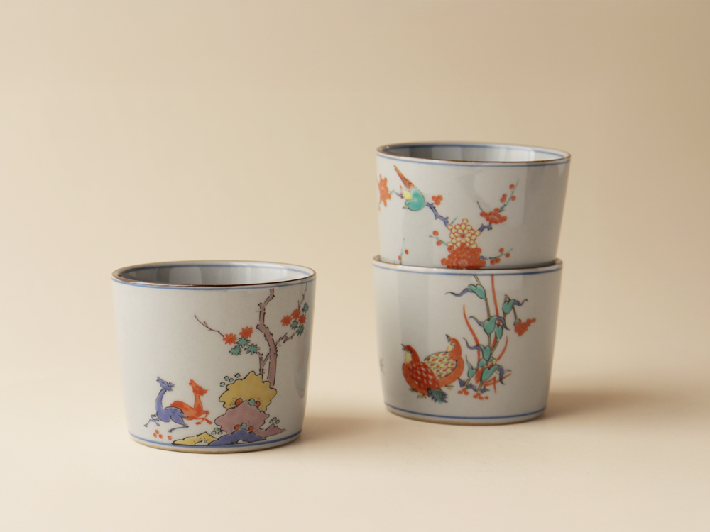 デッドストック 鹿 鳥 そばちょこ 有田焼