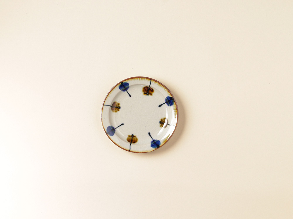 フチサビ 染付 4寸小皿 波佐見焼