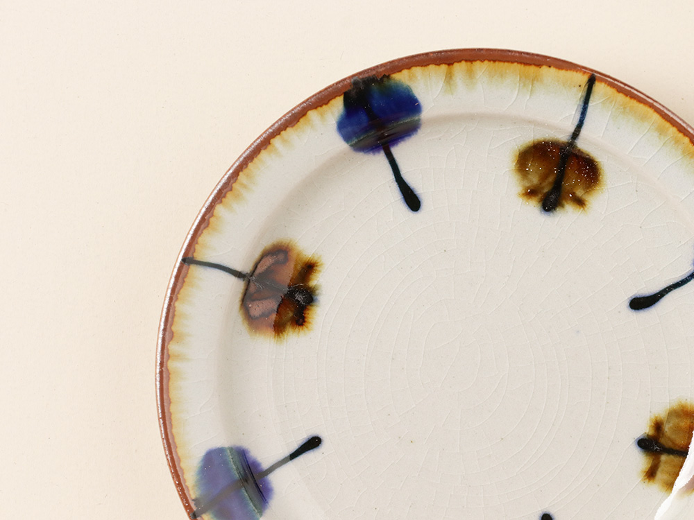 フチサビ 染付 4寸小皿 波佐見焼