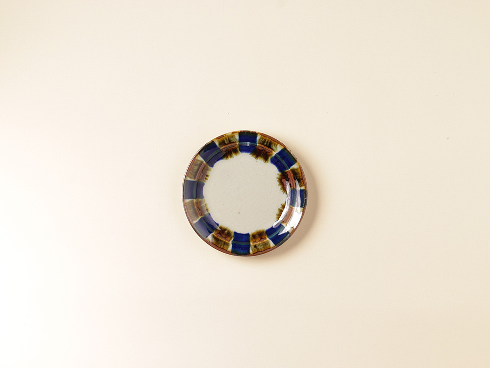 フチサビ 染付 4寸小皿 波佐見焼