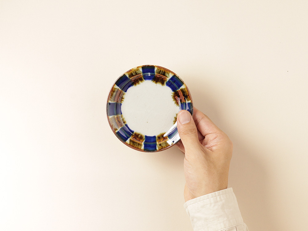 フチサビ 染付 4寸小皿 波佐見焼