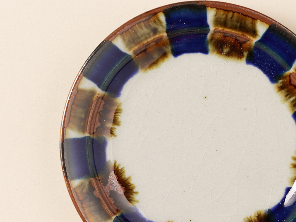 フチサビ 染付 4寸小皿 波佐見焼