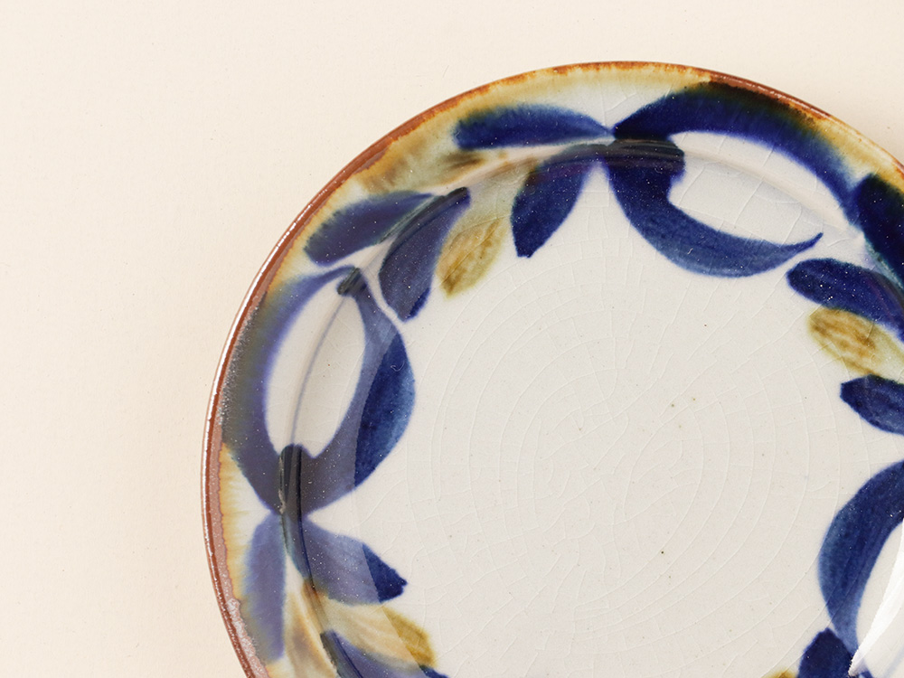 フチサビ 染付 4寸小皿 波佐見焼