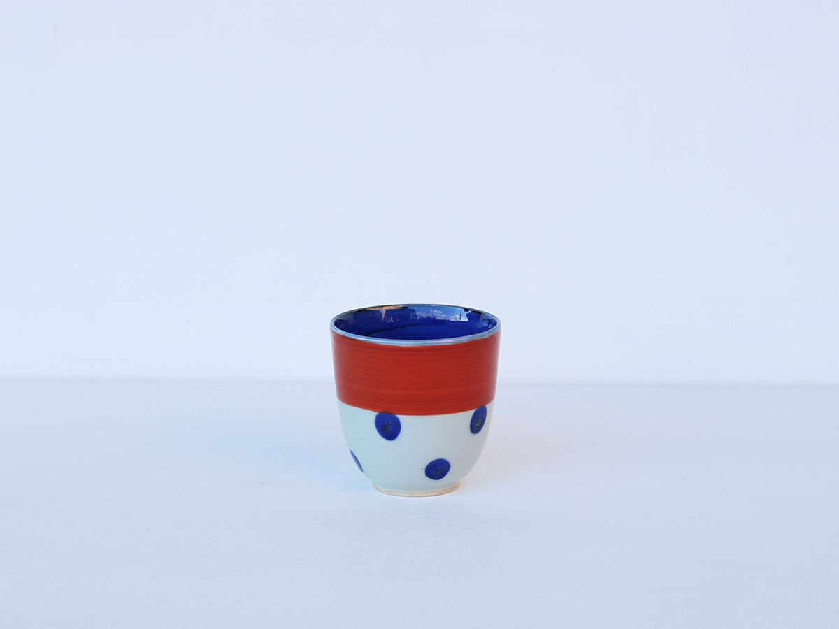 呉須巻・朱巻 ドット カップ 波佐見焼