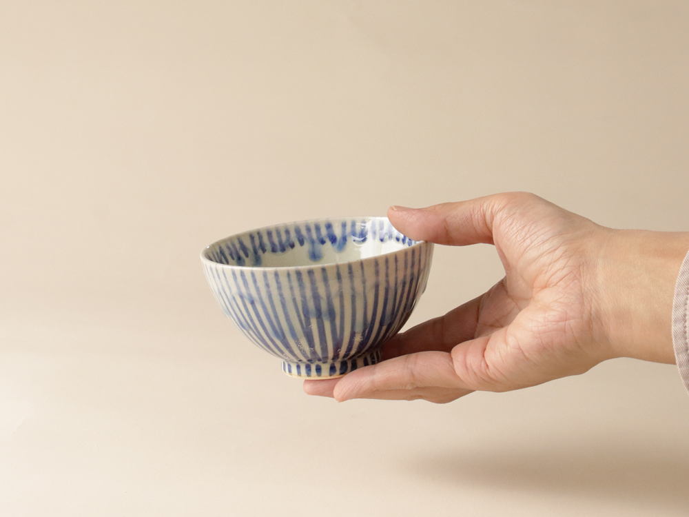 釉十草 / 釉流し お茶碗 波佐見焼