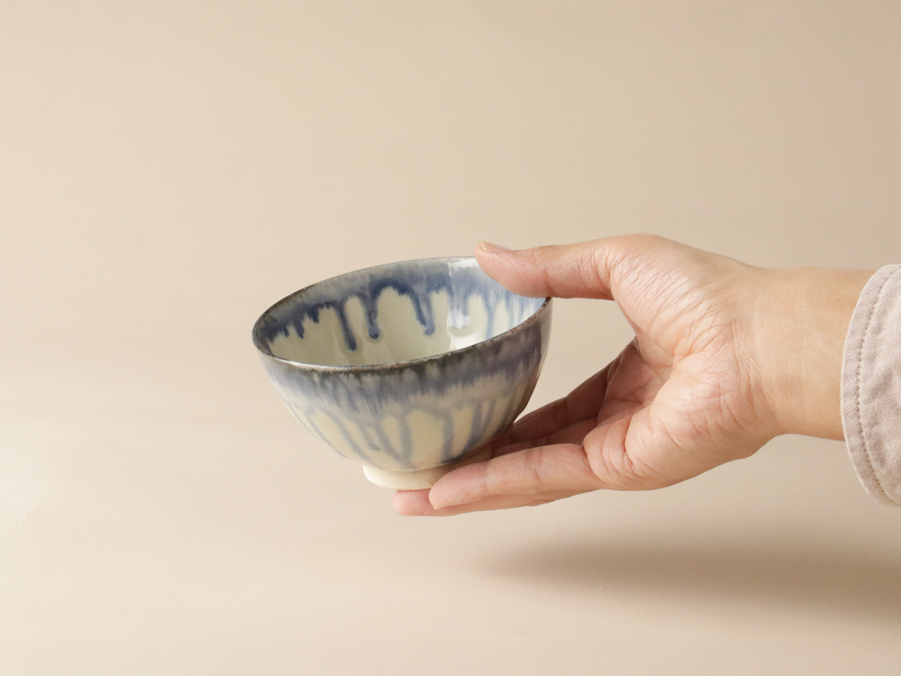 釉十草 / 釉流し お茶碗 波佐見焼