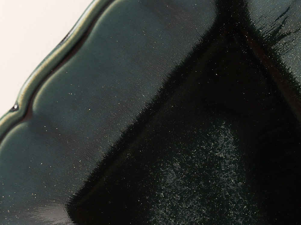 緑灰釉 菱形皿 波佐見焼