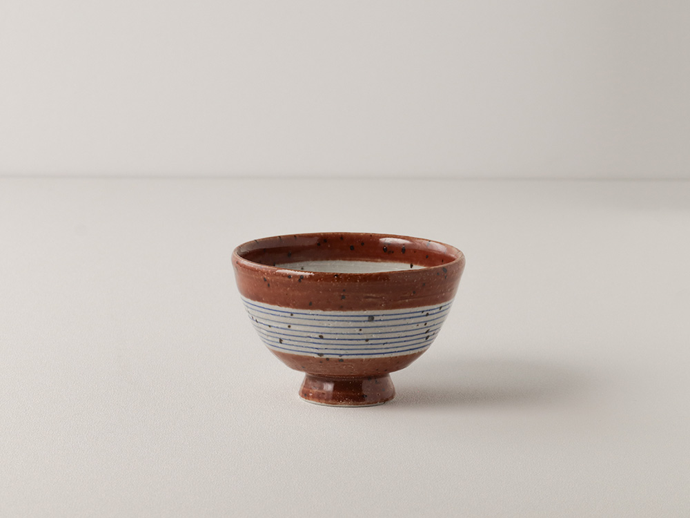 ライン コマ筋 茶碗 波佐見焼