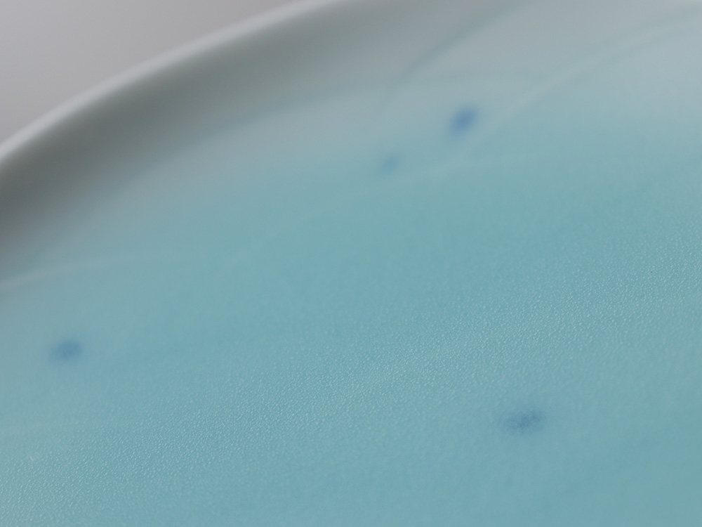 デッドストック 有田焼 青白磁 水玉 取り皿