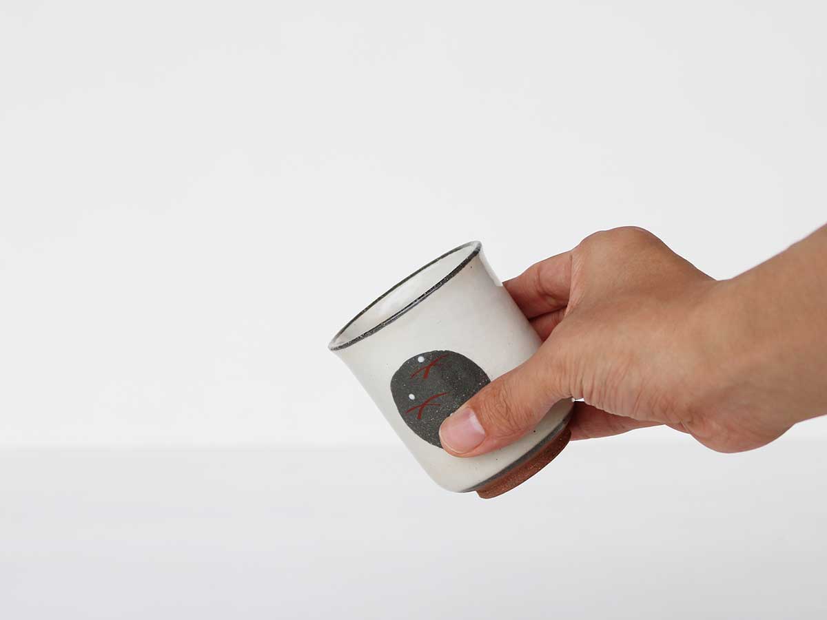 【デッドストック】 倉庫から発掘した素朴な湯呑 波佐見焼（粉引丸紋小コップ小）