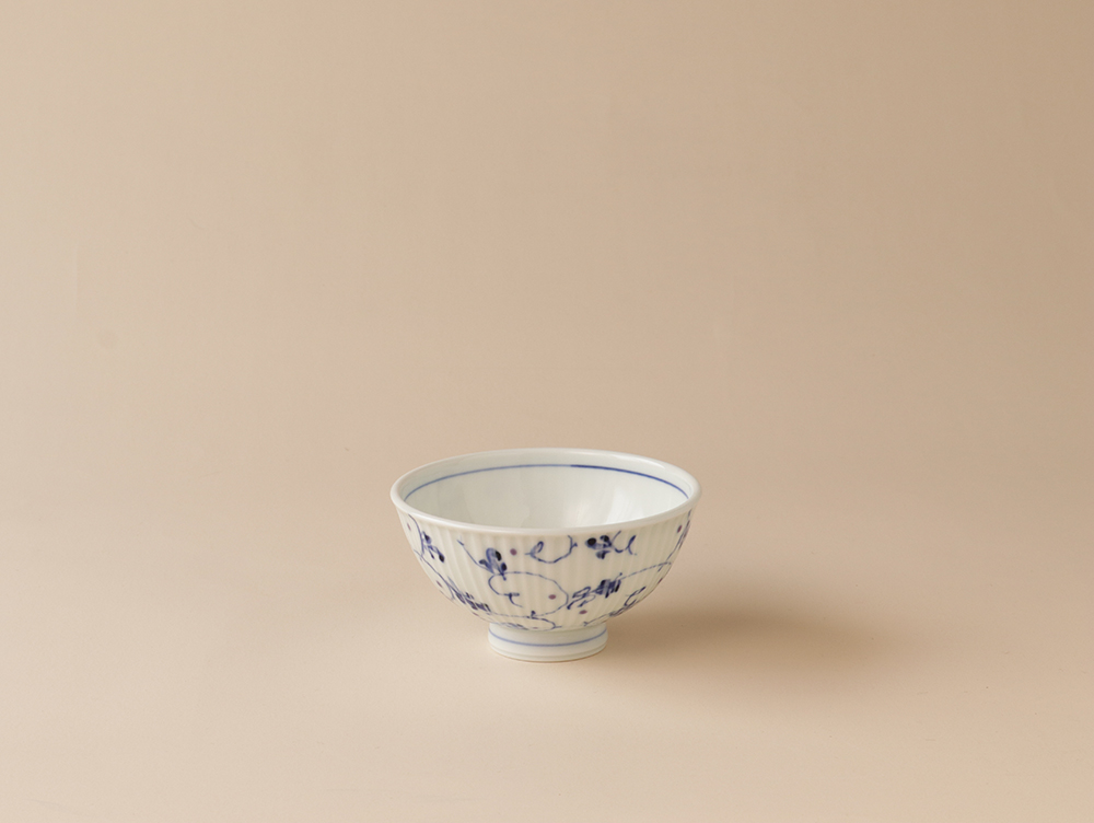 ブルーアラベスク 大・小 お茶碗 波佐見焼