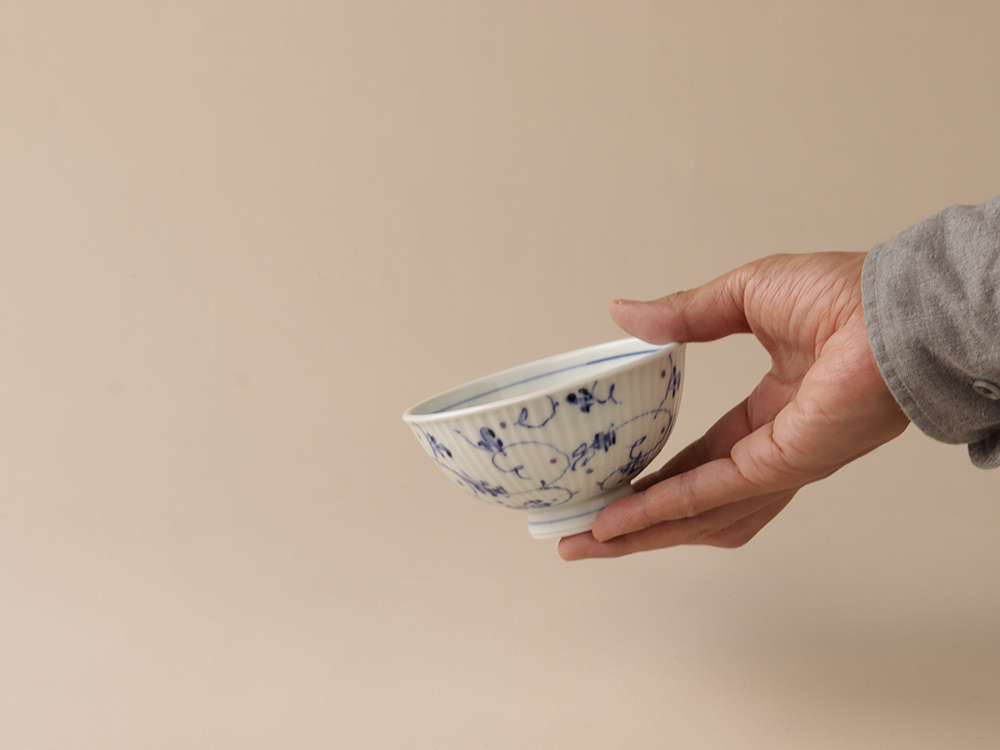 ブルーアラベスク 大・小 お茶碗 波佐見焼