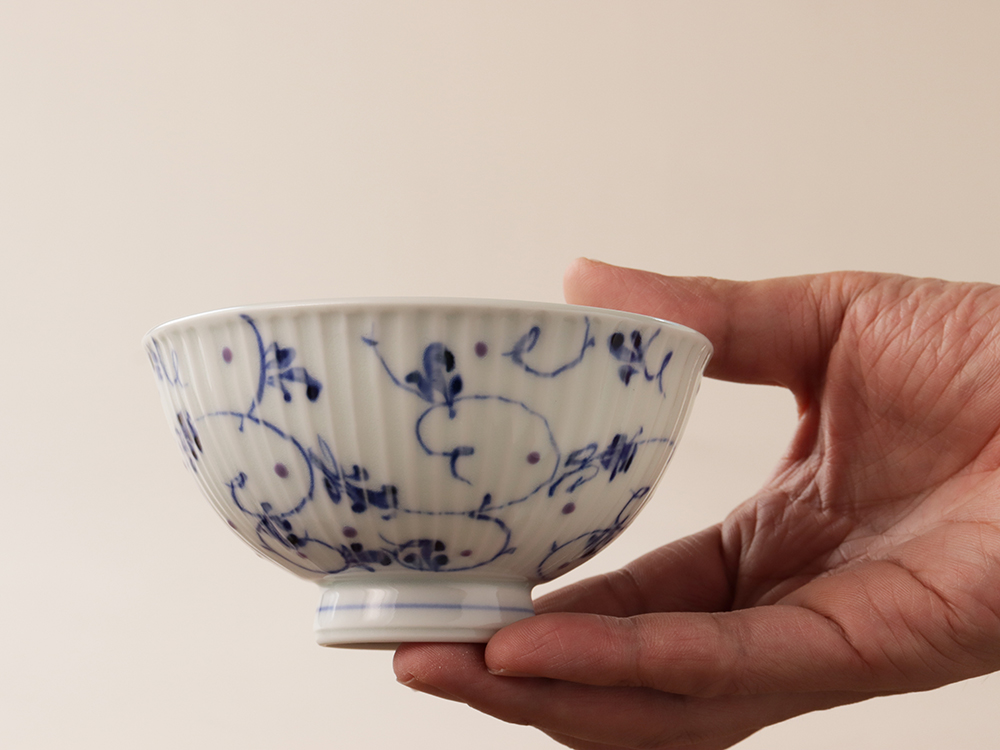 ブルーアラベスク 大・小 お茶碗 波佐見焼