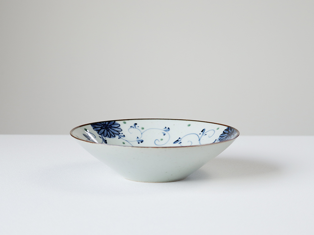 フチサビ 花唐草 マルチ皿 波佐見焼