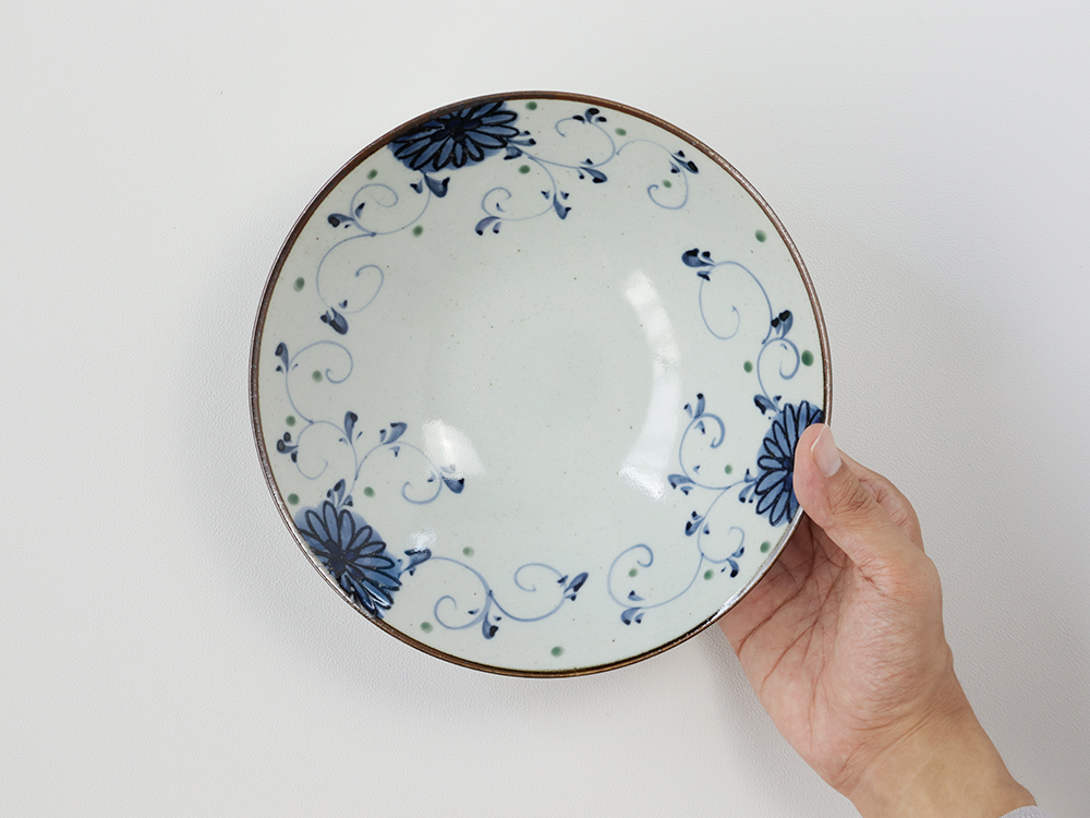 フチサビ 花唐草 マルチ皿 波佐見焼