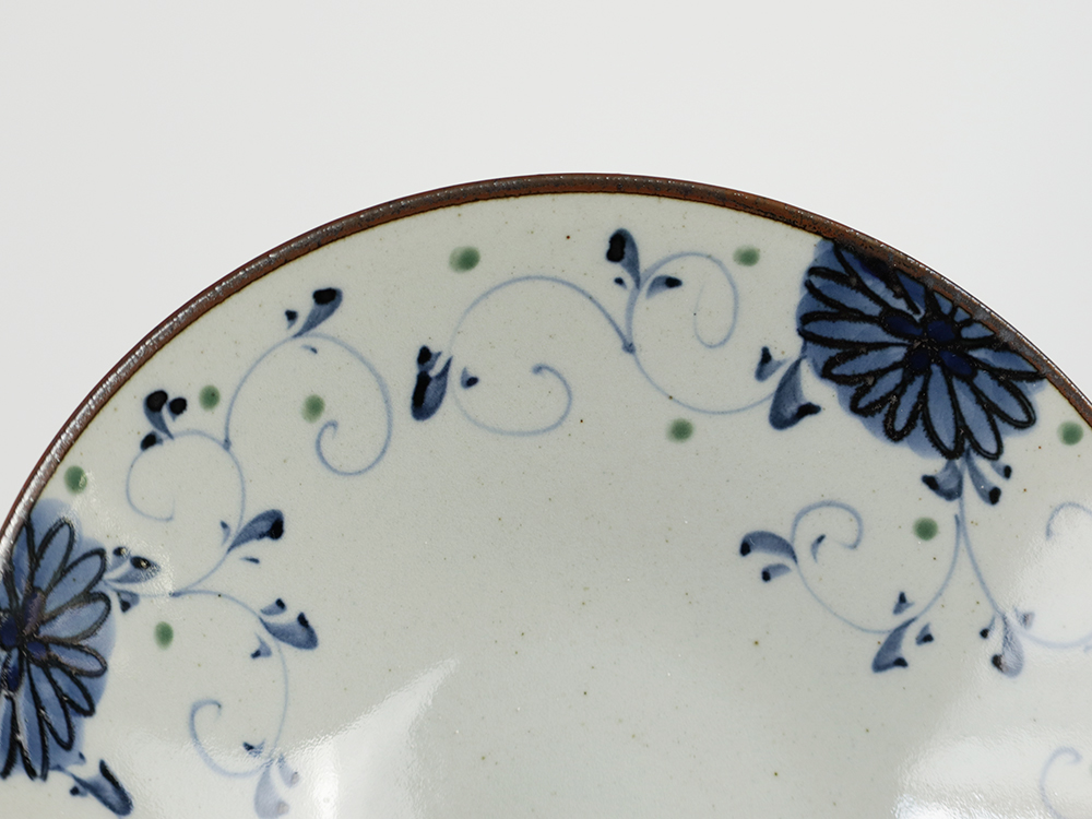 フチサビ 花唐草 マルチ皿 波佐見焼