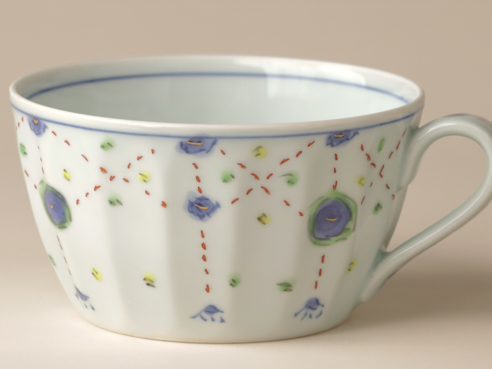 錦 瓔珞紋 スープマグ 波佐見焼