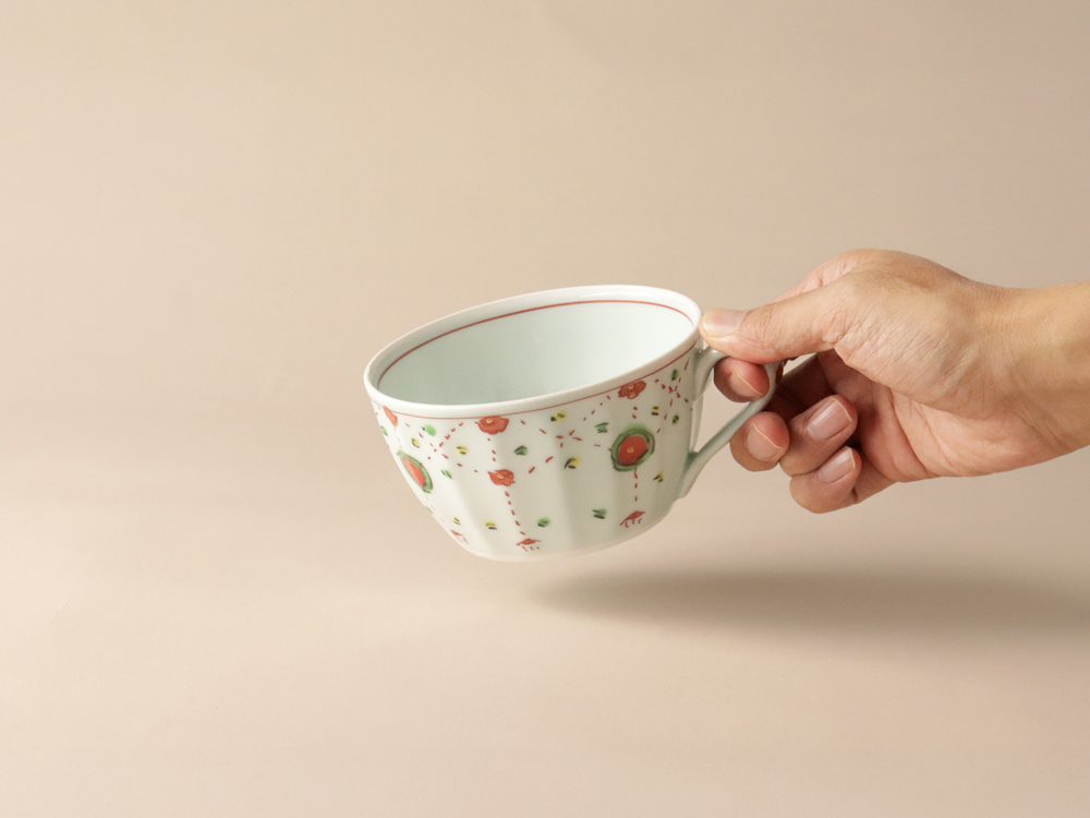 錦 瓔珞紋 スープマグ 波佐見焼