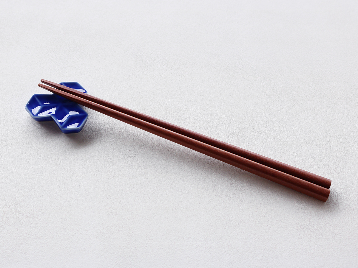 色釉薬 三枡 箸置き 有田焼