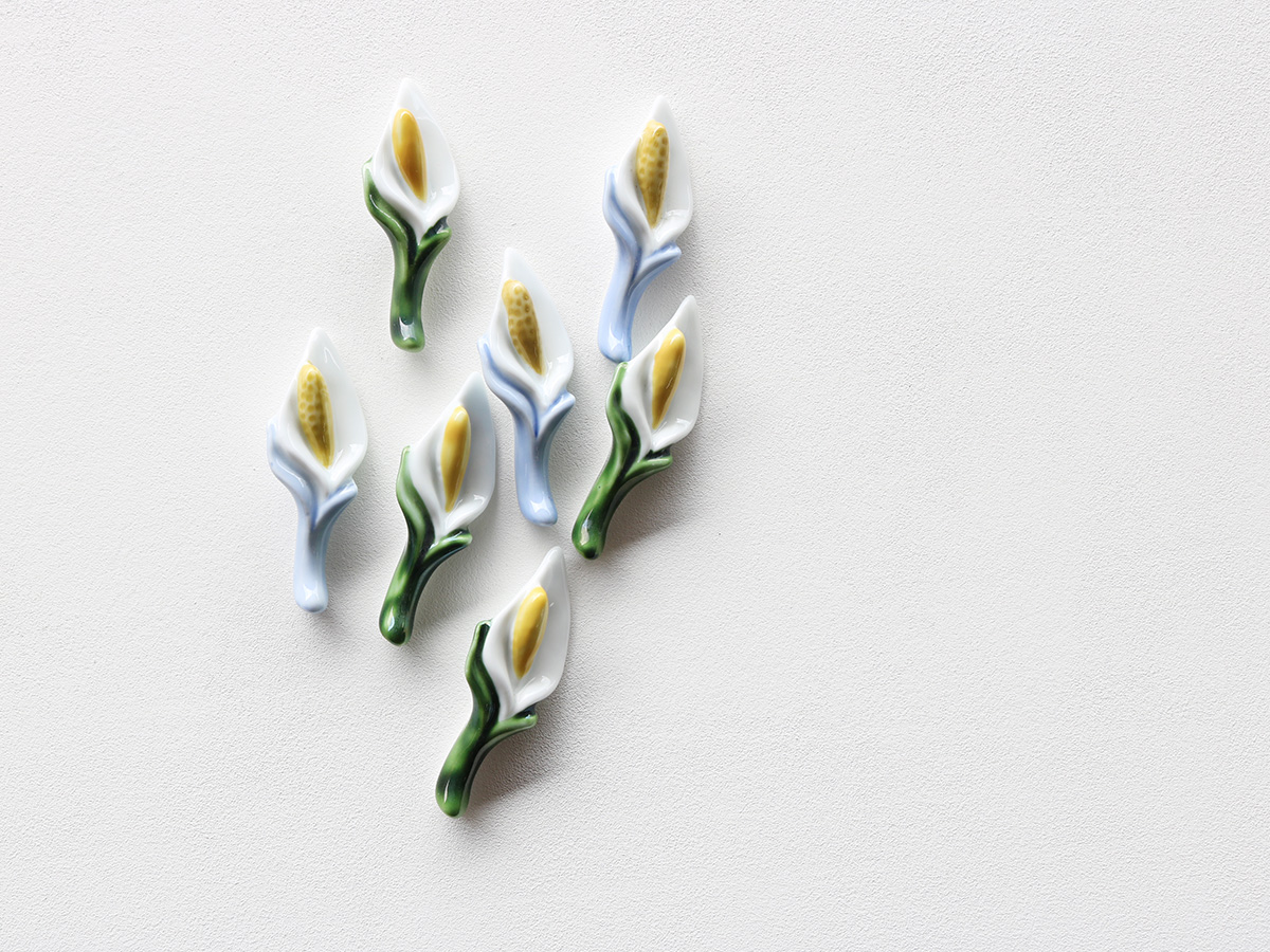 水ばしょう 箸置き 有田焼