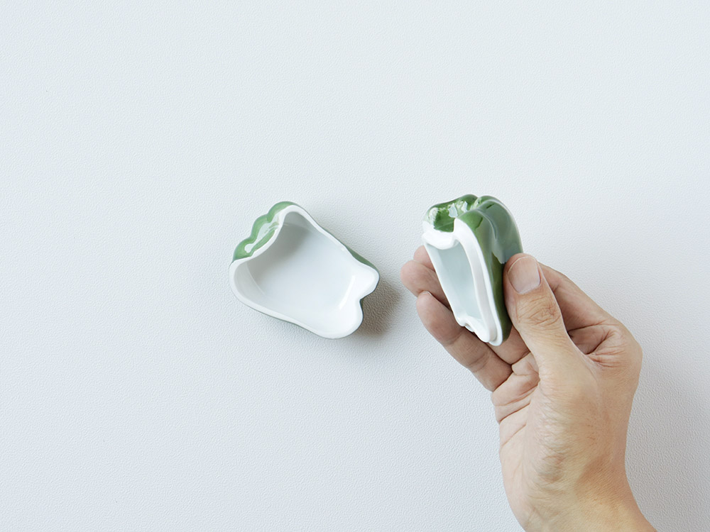 デッドストック ピーマン 蓋物 有田焼