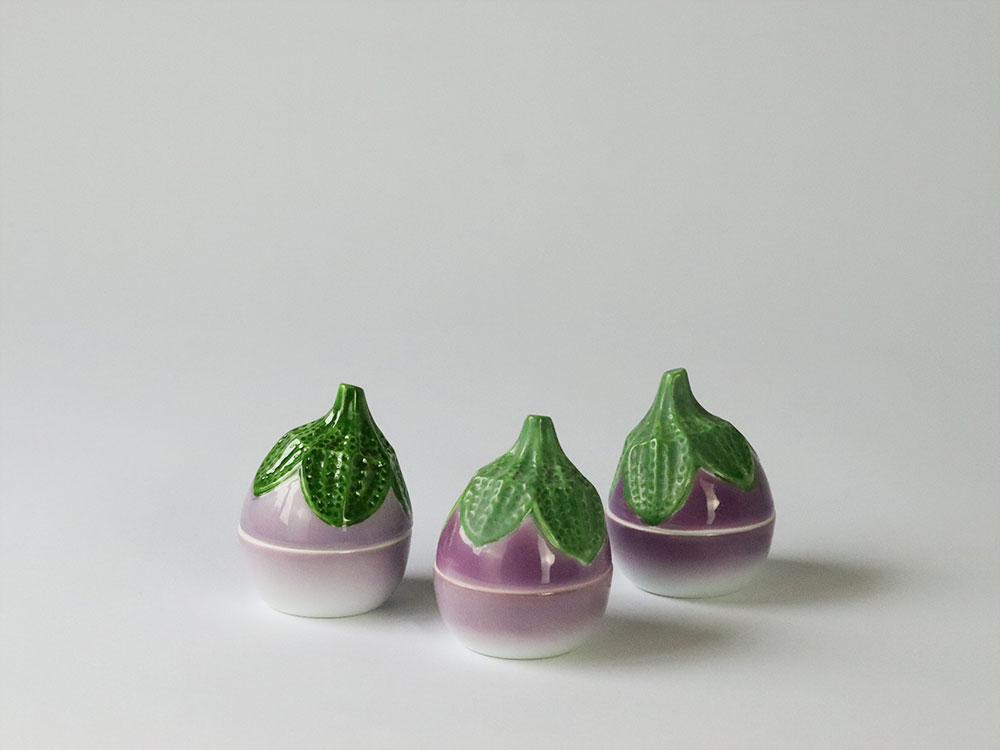 デッドストック なす 蓋物 有田焼