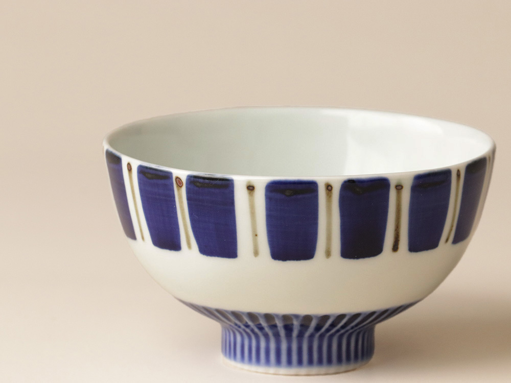 呉須サビ十草 大・小 お茶碗 有田焼