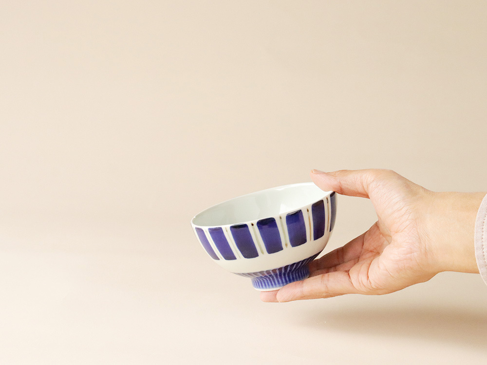 呉須サビ十草 大・小 お茶碗 有田焼