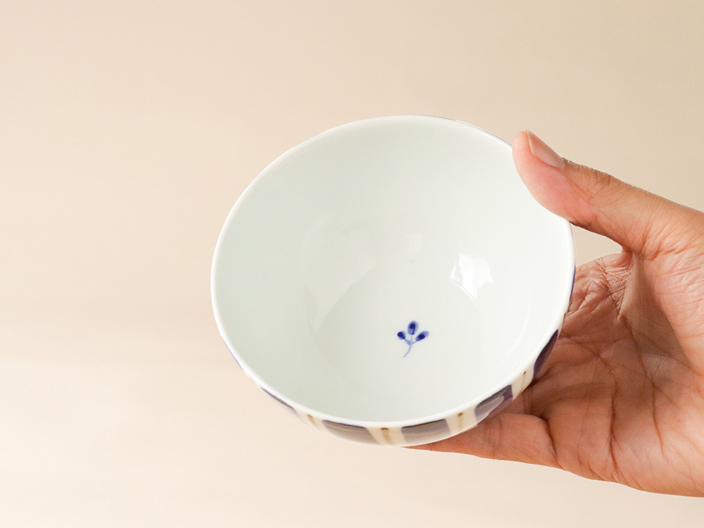 呉須サビ十草 大・小 お茶碗 有田焼