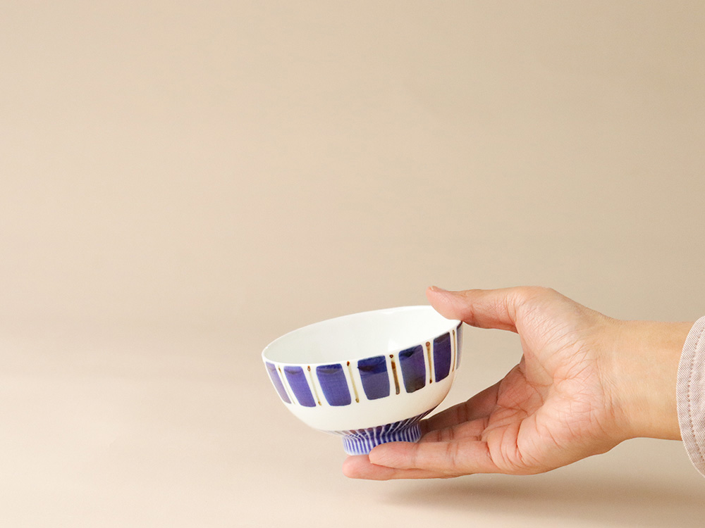 呉須サビ十草 大・小 お茶碗 有田焼