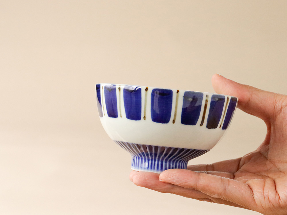 呉須サビ十草 大・小 お茶碗 有田焼