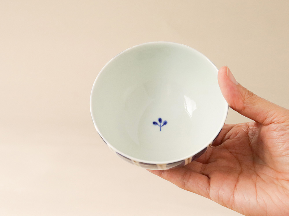 呉須サビ十草 大・小 お茶碗 有田焼