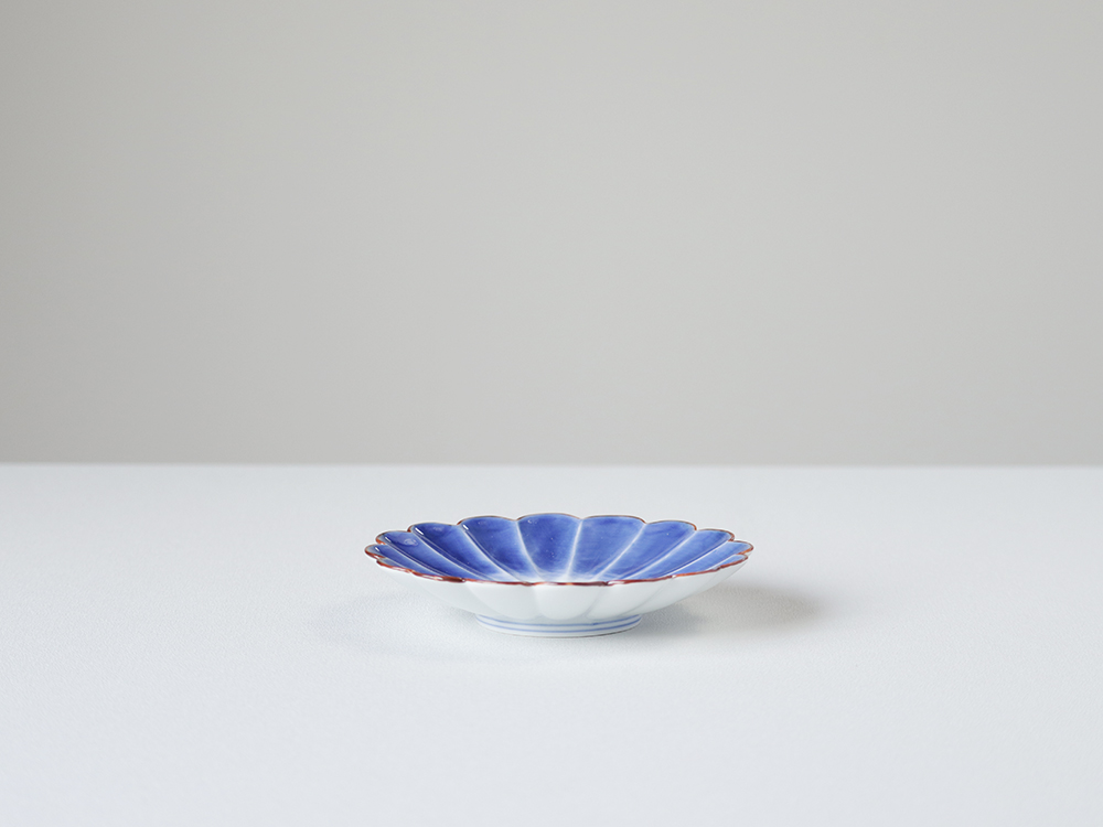 呉須 菊皿 小 波佐見焼