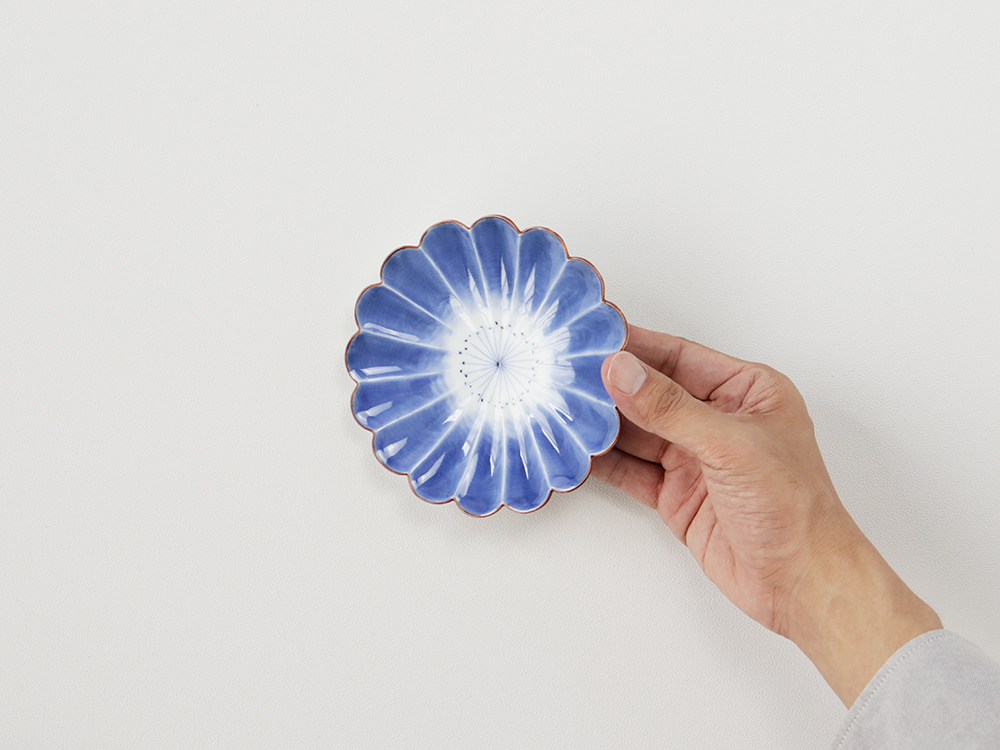 呉須 菊皿 小 波佐見焼