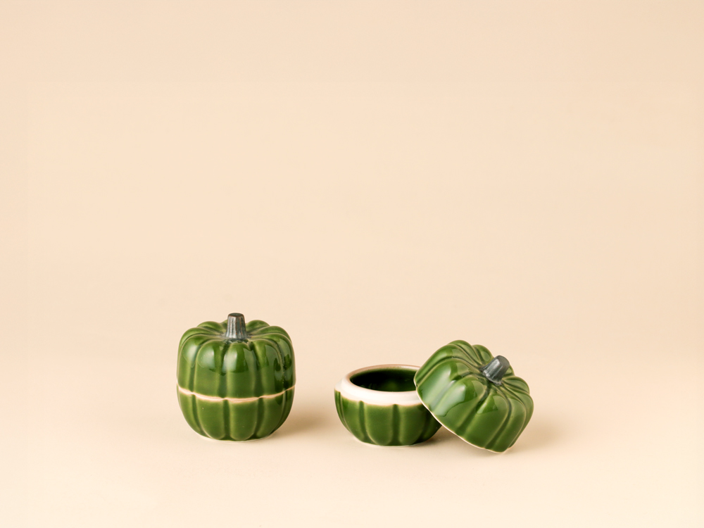 デッドストック かぼちゃ 蓋物 有田焼