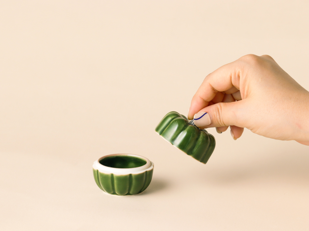 デッドストック かぼちゃ 蓋物 有田焼