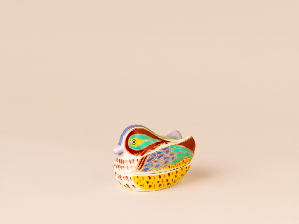 デッドストック おしどり 蓋物 有田焼