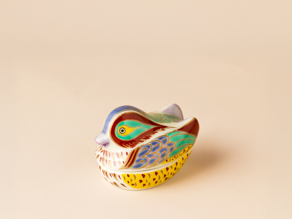 デッドストック おしどり 蓋物 有田焼