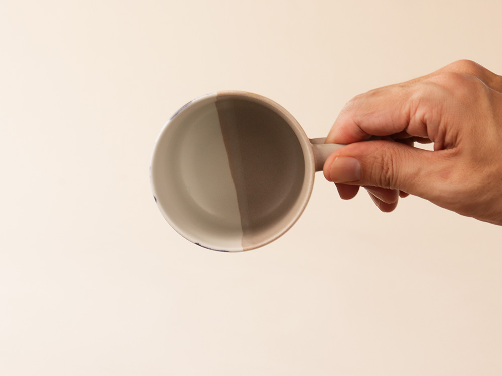  波刷毛目 マグカップ 小 波佐見焼