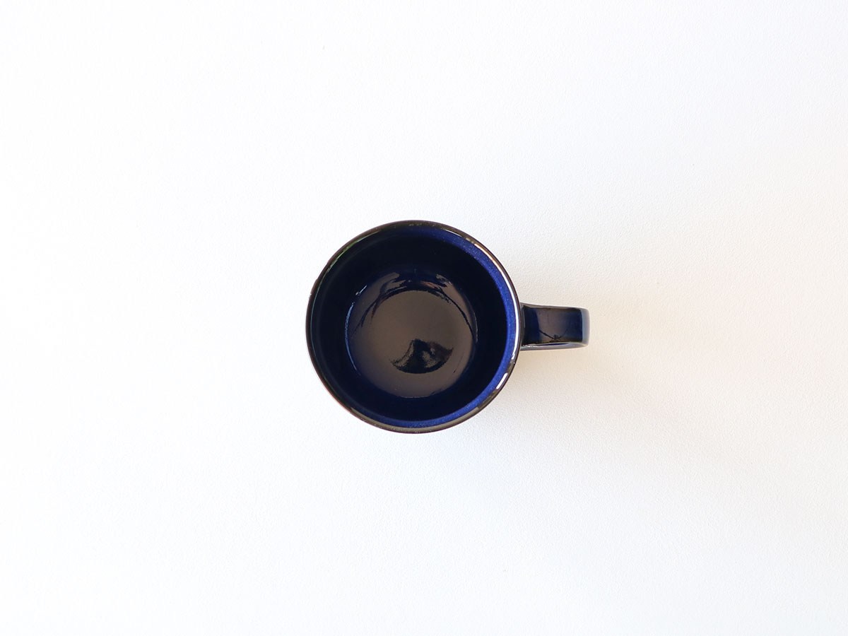 ワラ白／ブルー釉 丸マグカップ 波佐見焼