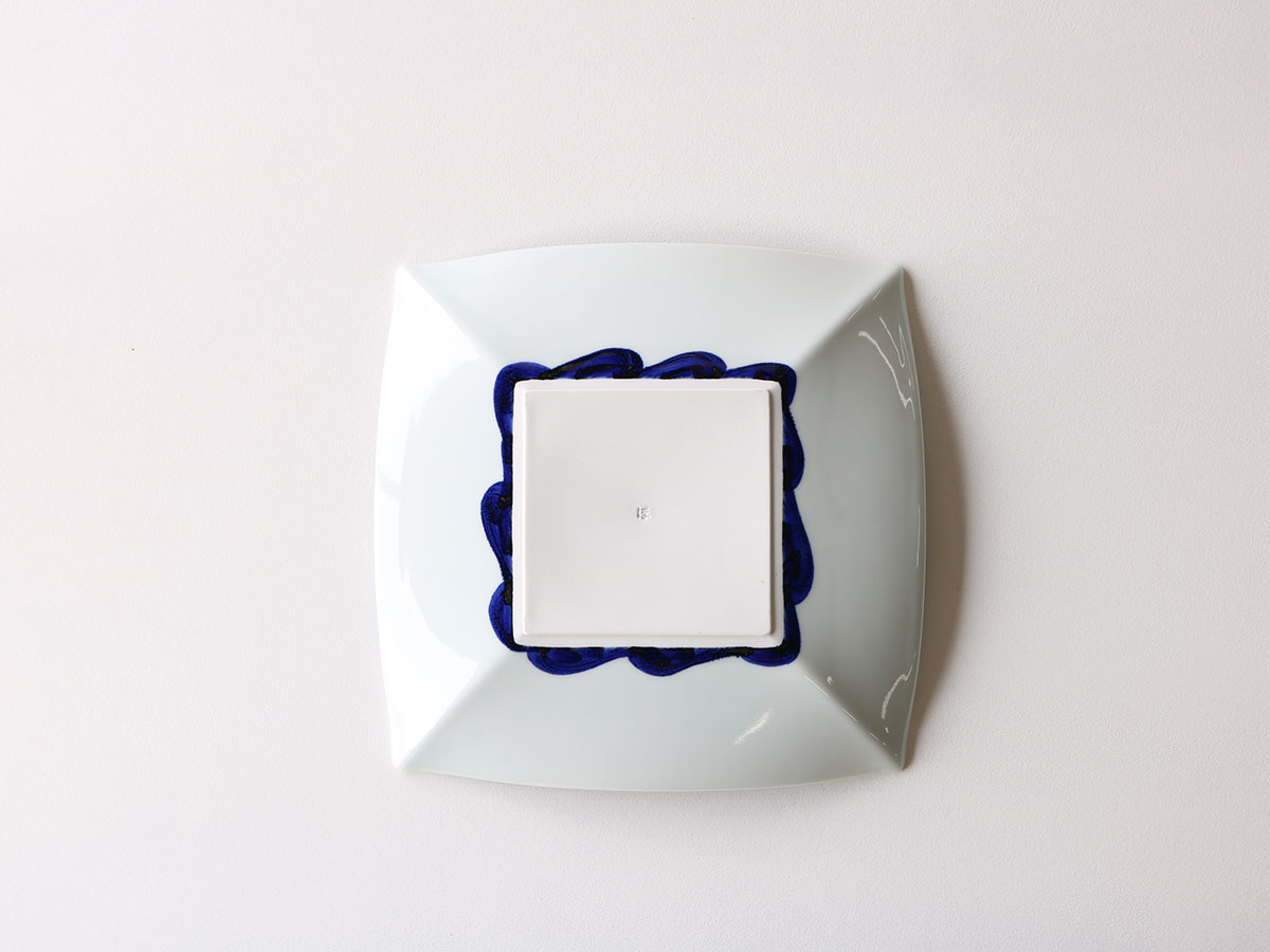 古染草花 角大皿 波佐見焼