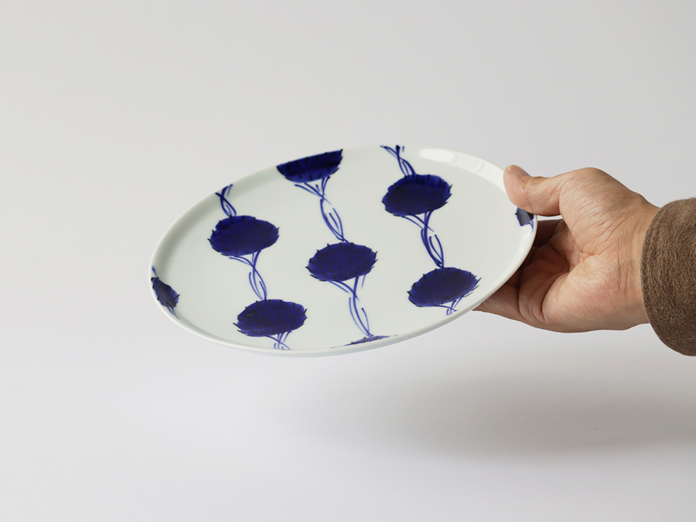 古染濃笹 プレート 波佐見焼