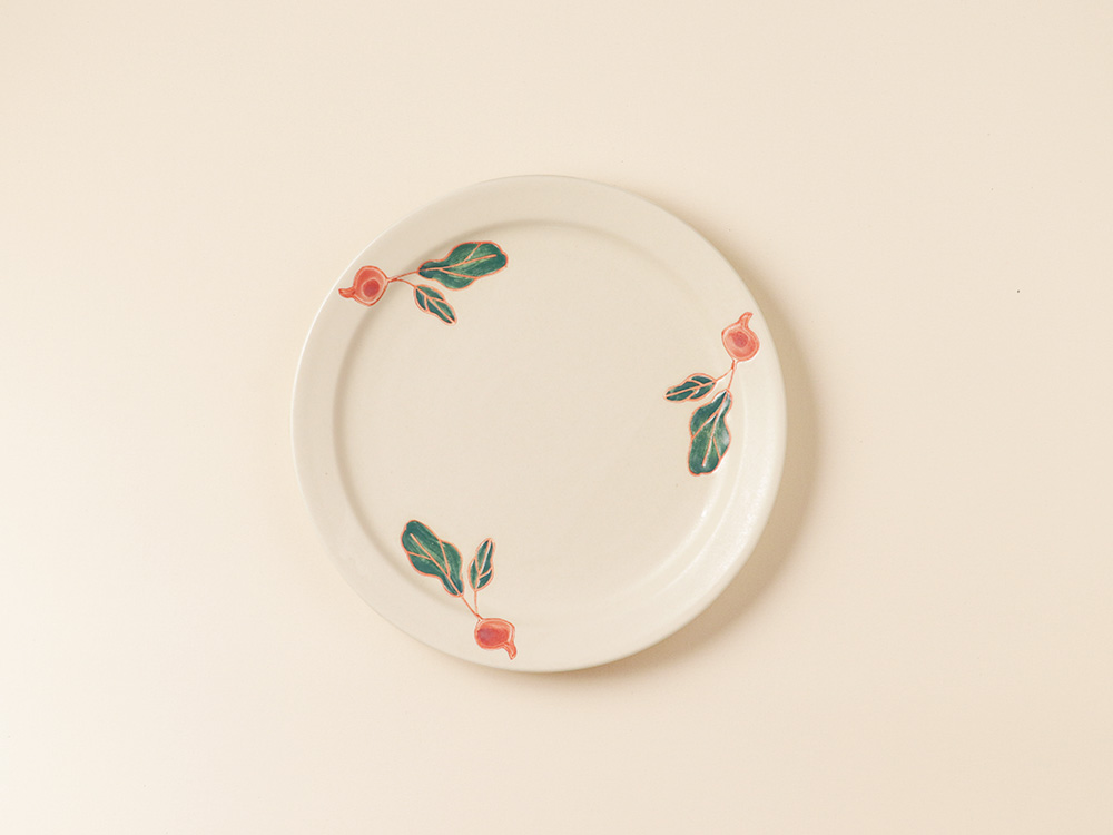 パプリカ/ ラディッシュ ラウンドプレート 中 波佐見焼