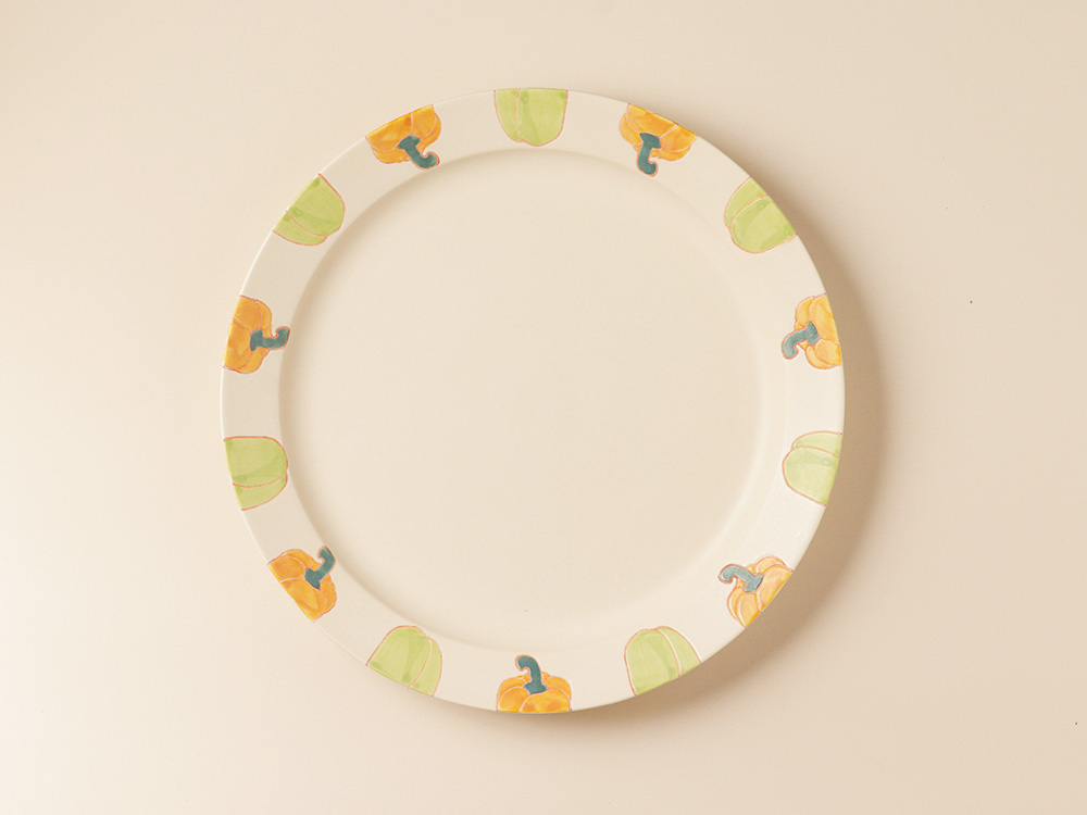 パプリカ/ ラディッシュ ラウンドプレート 大 波佐見焼