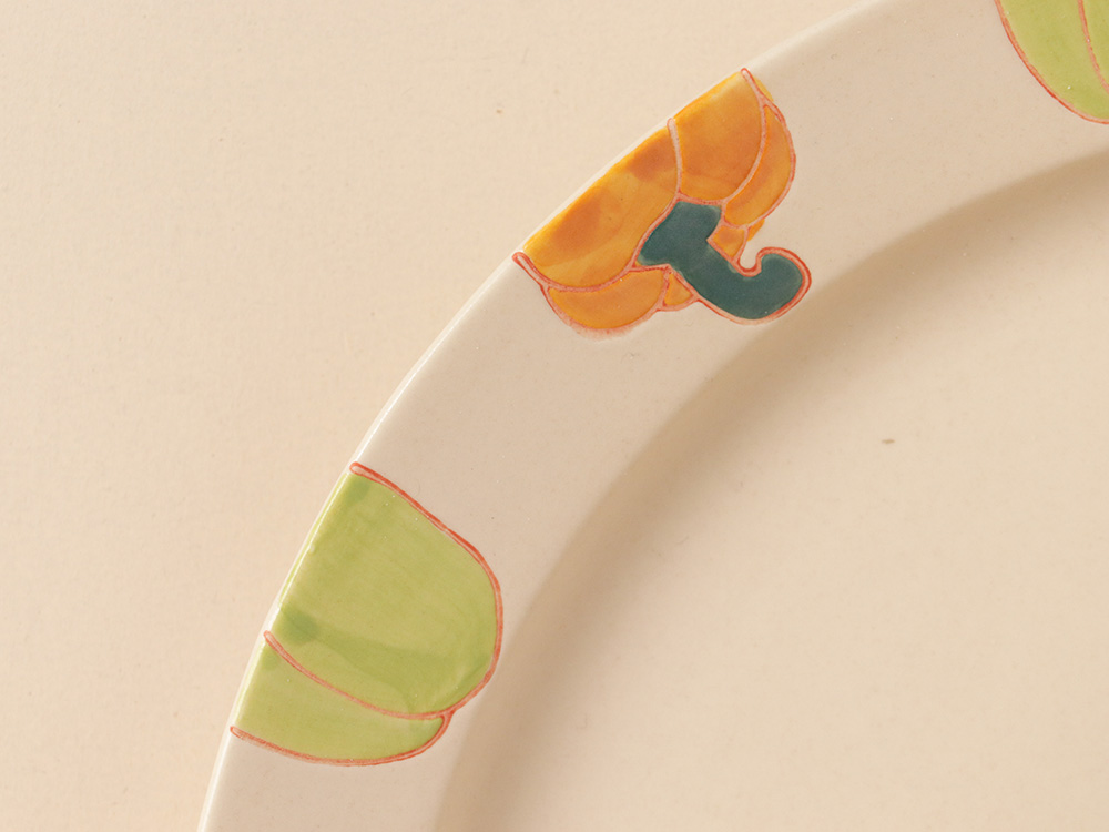 パプリカ/ ラディッシュ ラウンドプレート 大 波佐見焼