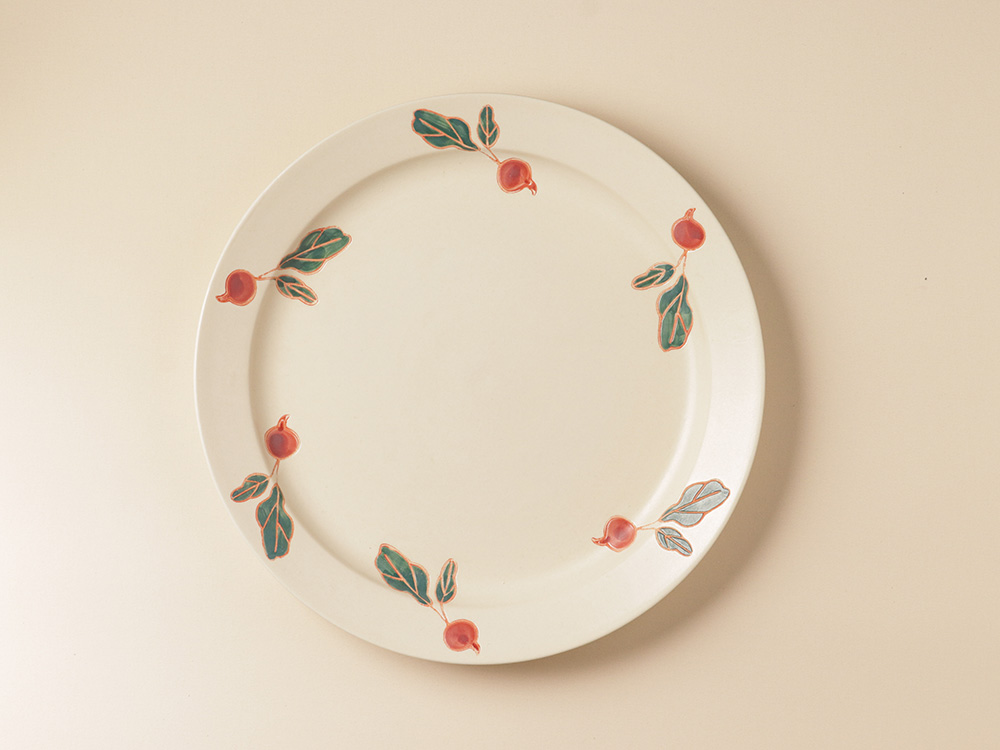 パプリカ/ ラディッシュ ラウンドプレート 大 波佐見焼