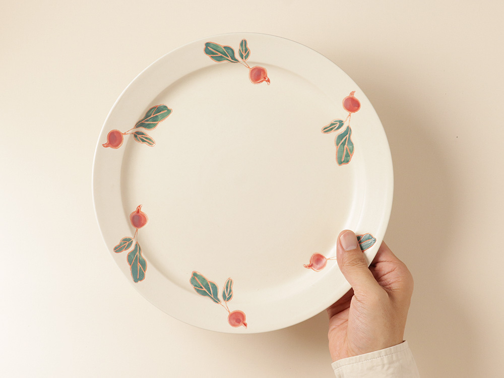 パプリカ/ ラディッシュ ラウンドプレート 大 波佐見焼