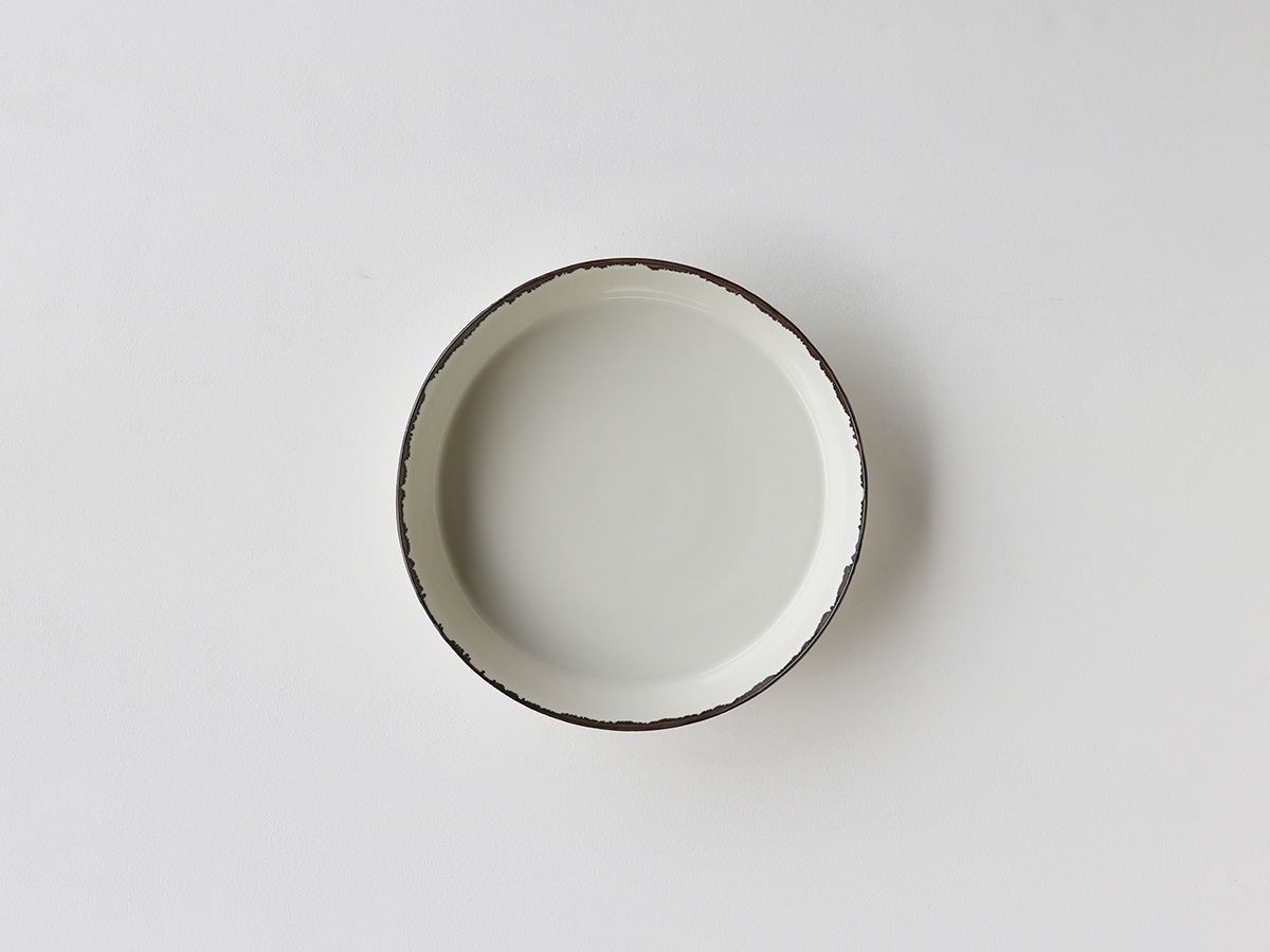 ホワイト釉サビ 21cmソリボウル 有田焼