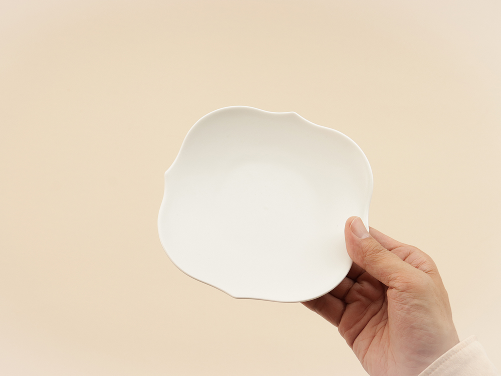 色釉薬 桔梗型15cm プレート 波佐見焼