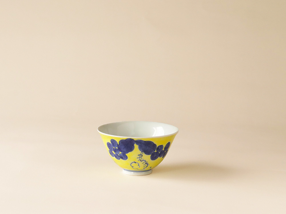 錦ふどり 染付ぶどう お茶碗 有田焼